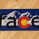 face Vocal Band Colorado Mountain Scene 4x2" Decal Blue