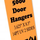5000 Door Hangers 14PT Double Sided UV Coated Full Color Custom