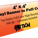 Custom 4'x4' Top Quality Full Color High Resolution Vinyl Banner