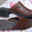 Montego Bay Club Leather Made Brazil Womens size 10 High Heel Sandal Slides Mules