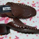 Vintage Leather Brown Mules Size 10 Sandals Womens Shoes