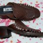 Vintage Leather Brown Mules Size 10 Sandals Womens Shoes