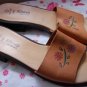 Brown Leather Romano Brazil Leather size 12 Flat Sandals Wo