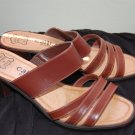Callisto 8 W Womens Leather Brown Mules Sandals Heels Shoes