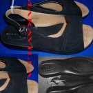 Maravilla Size 11 W Leather Black Suede Sandals Womens Shoes