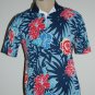 Mens Blue Giant Flowered Hawaiian by Reed St James Shirt Top Size Medium M