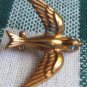 Vintage Blue Rhinestone Eyed Bird Pin!
