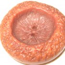 Big Vintage Orange Plastic Button.