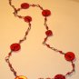 Playful button necklace - Fuschia