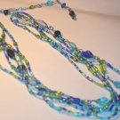 Summer beads necklace - Aqua and Blue