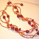 Summer beads necklace - Red