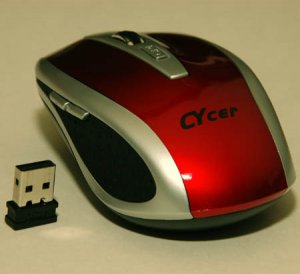 Nano USB Wireless Optical Mouse for Notebook Laptop (RED)