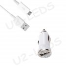 USB Car Charger + Micro-USB Data Sync Cable for Samsung Note 2 Galaxy S4 S3 S2