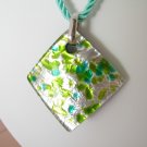Sterling silver  Murano Glass pendant Made in Italy Lampwork