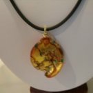 Italys Murano Glass Leaf style Pendant with cord