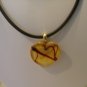 Cream Heart of Murano Glass with cord