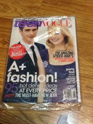 Andrew Garfield Emma Stone August Teen Vogue 2012 In Plastic