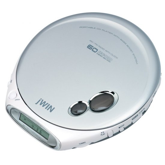 jWIN Personal AM/FM/CD Player with 60-Second ASP JX-CD790