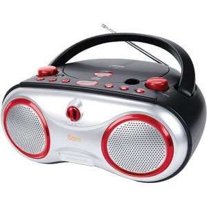 jWIN Portable AM/FM/CD Boombox Red JX-CD423RED