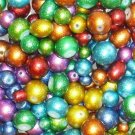 30 Assorted Glitter Glass Beads