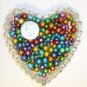 30 Assorted Glitter Glass Beads