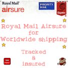 Royal Mail Airsure (for worldwide shipping)