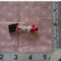 Cream barrette [dark choc, pink berries]