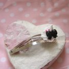 Cream dollop hair clip [black ribbon A]