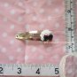 Cream dollop hair clip [black ribbon A]