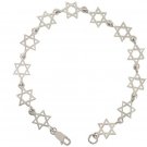 Stars of David Sterling Silver Bracelet