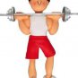 PERSONALIZED NAME WEIGHTLIFTER GYM WEIGHT LIFTER ORNAMENT CUSTOM PRINT FOR YOU