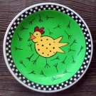 Hand Painted Cartoon Chicken Plate Decor