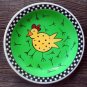 Hand Painted Cartoon Chicken Plate Decor