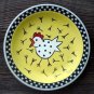 Hand Painted Cartoon Chicken Plate Decor