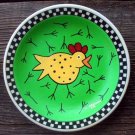 Hand Painted Cartoon Chicken Plate Decor