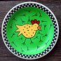 Hand Painted Cartoon Chicken Plate Decor
