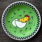 Hand Painted Cartoon Chicken Plate Decor