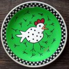 Hand Painted Cartoon Chicken Plate Decor