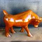 10" Hand Carved Beautiful Bull Wooden Sculpture