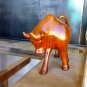 10" Hand Carved Beautiful Bull Wooden Sculpture