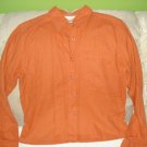 Free Shipping Orange CHRISTOPHER & BANKS Button Down Top S