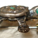 Free Shipping Unique Miniature Green Eyed Turtle Antique Pin