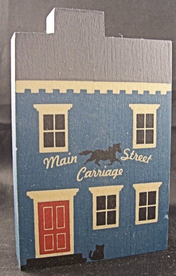 THE CAT'S MEOW VILLAGE 1985 MAIN STREET CARRIAGE HOUSE