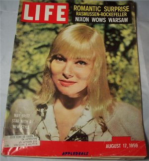 Life Magazine Aug 17 1959 May Britt Nixon Rockefeller Rasmussin