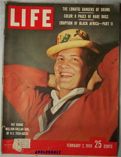 Life Magazine Feb 2 1959 Pat Boone Dogs Black Africa DeMille
