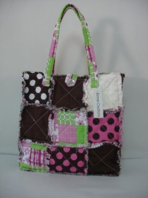 Patchwork Purse, Patchwork Tote, Rag Purse, All Cotton