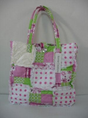 Patchwork Purse, Patchwork Tote, Rag Purse, All Cotton