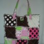 Rag Patch Purse, Quilt Patchwork Tote, Cotton Quilt Bag