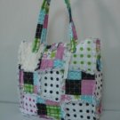 Rag Purse, Pink Patchwork Purse, Rag Bag Tote, Quilted