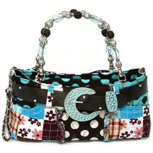 Patchwork bootie bag, Polka Dot Patch Bootie Bag Cotton